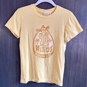 American Eagle Outfitters Vintage Banana Tee Yellow Womens XS